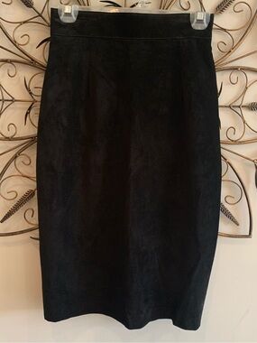 Danier Black Suede Pencil Skirt